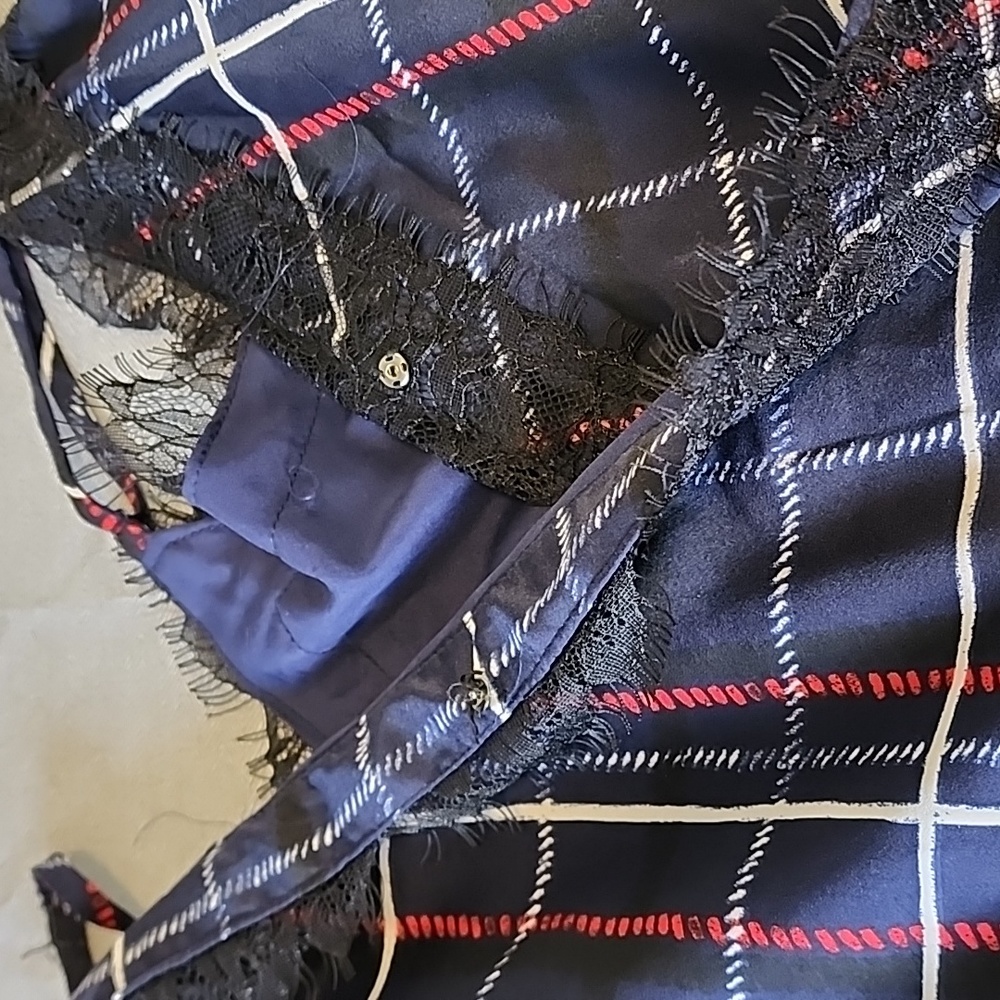 Cupcakes & Cashmere Ivan Painted Plaid Wrap Dress sz S - Picture 16 of 16